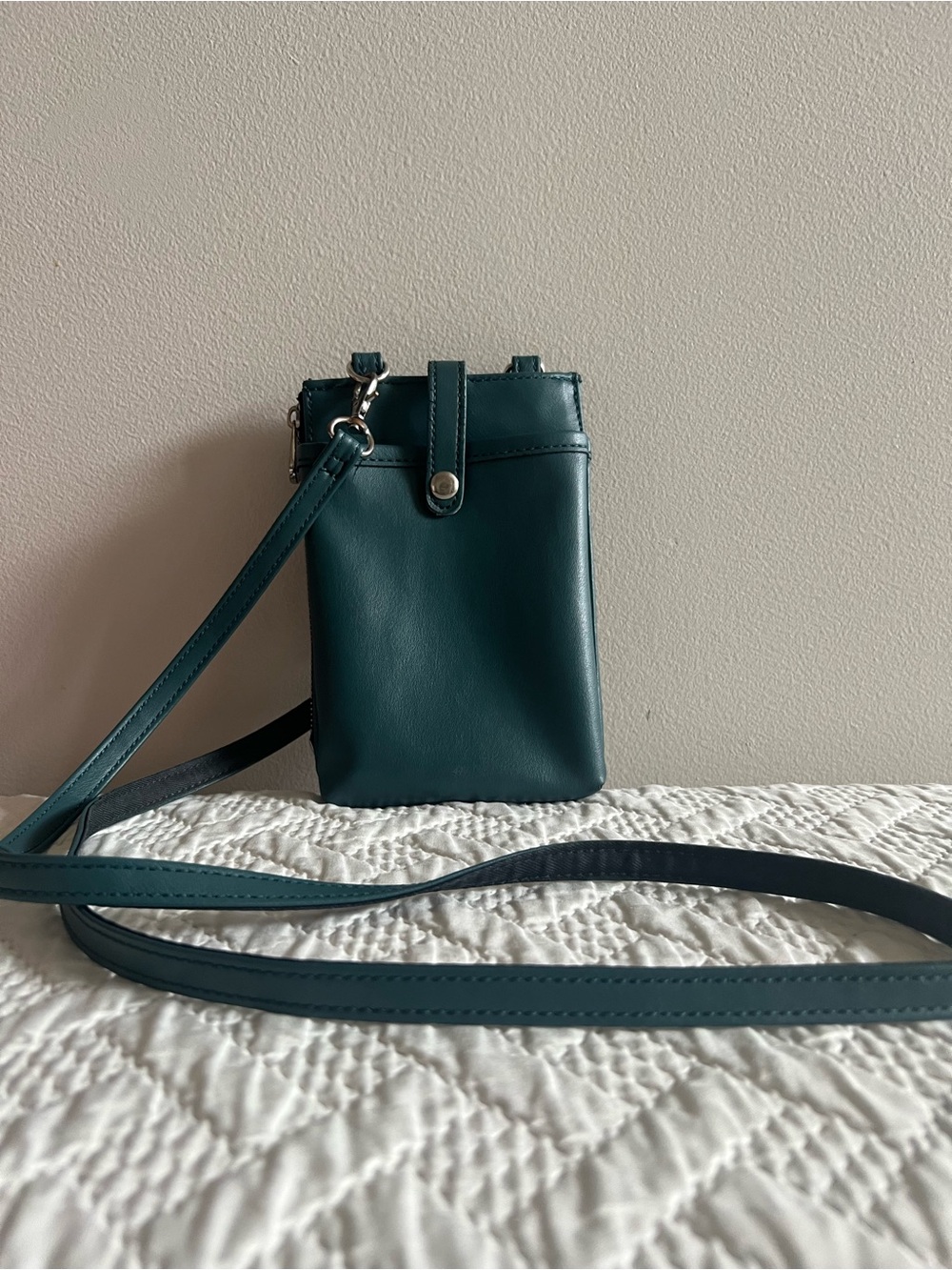 Teal Crossbody Phone Bag - Minimal  Shoulder Pouch